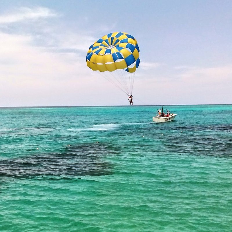 Panoramic view from parasail